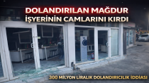 Karaman’da dolandırılan bir mağdur, iş yerinin camlarını kırdı